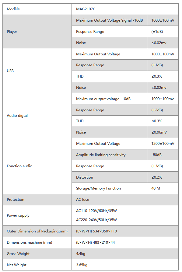 magf2107c - media player